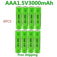 8PCS AAA Battery 1.5V AA Rechargeable Batteries 3000mAh Alkaline Battery for Remote Control Mouse Computers Toy Clocks