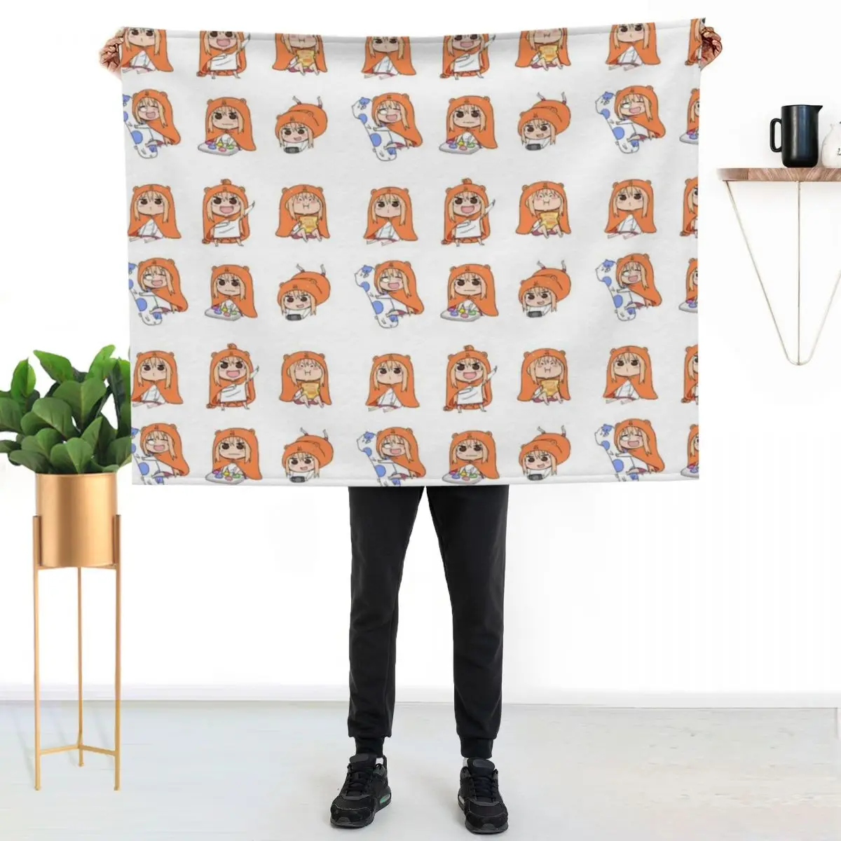 umaru chan pack Throw Blanket Travel Size Cozy Blanket for Plane Train