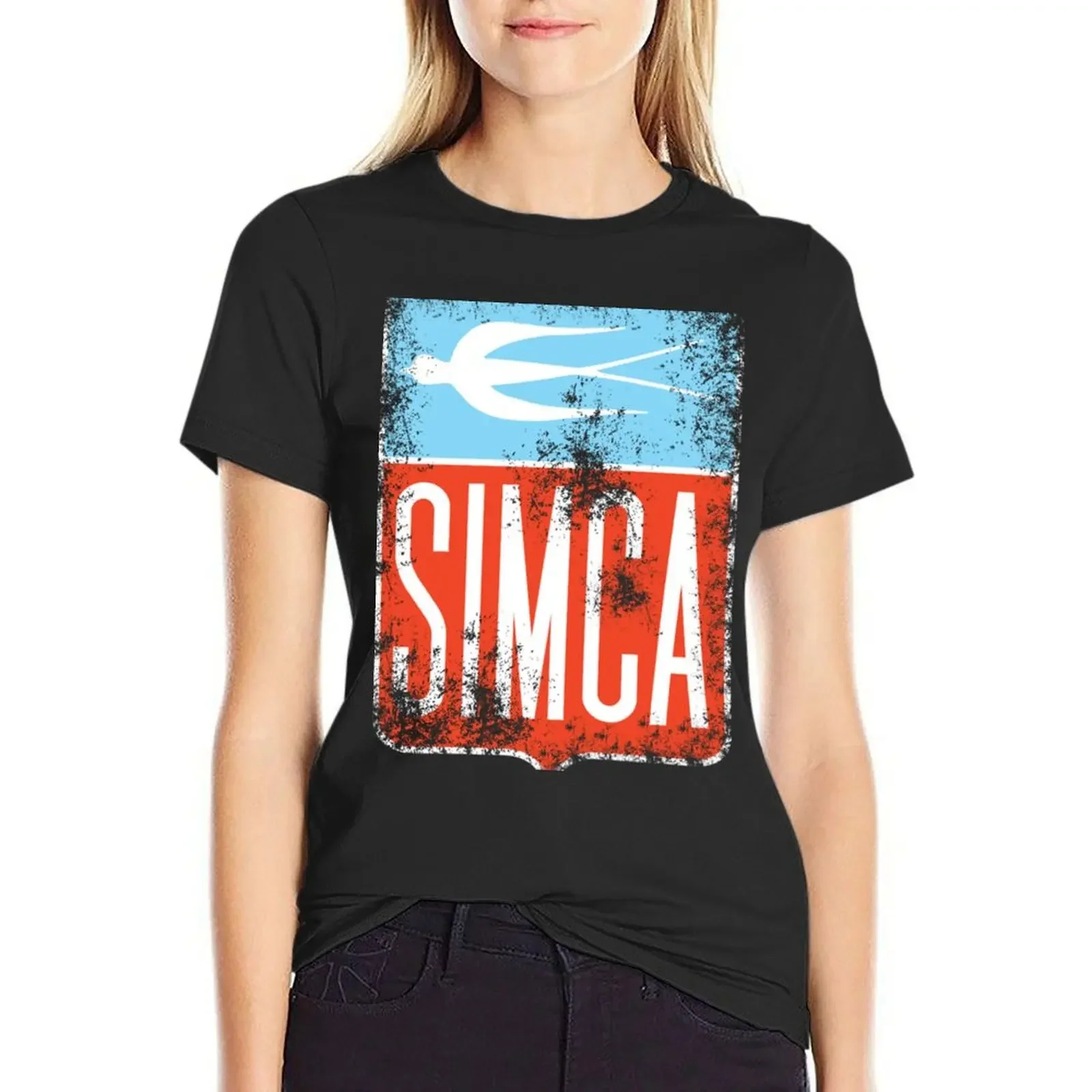 

Vintage Simca old bird emblem Essential T-Shirt Female clothing summer tops aesthetic clothes clothes for Women