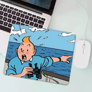 As aventuras dos tintins gaming mouse pad xs pequeno mousepad para pc gamer decoração de mesa escritório mouse tapete deskmat 8 principais vendas tapete tintin - №8