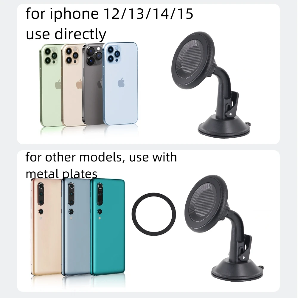 ที่ยึดในรถแม่เหล็กที่วางโทรศัพท์ในรถสุดหรู360กระจกหน้าแบบหมุนได้แท่นวางบนรถอเนกประสงค์