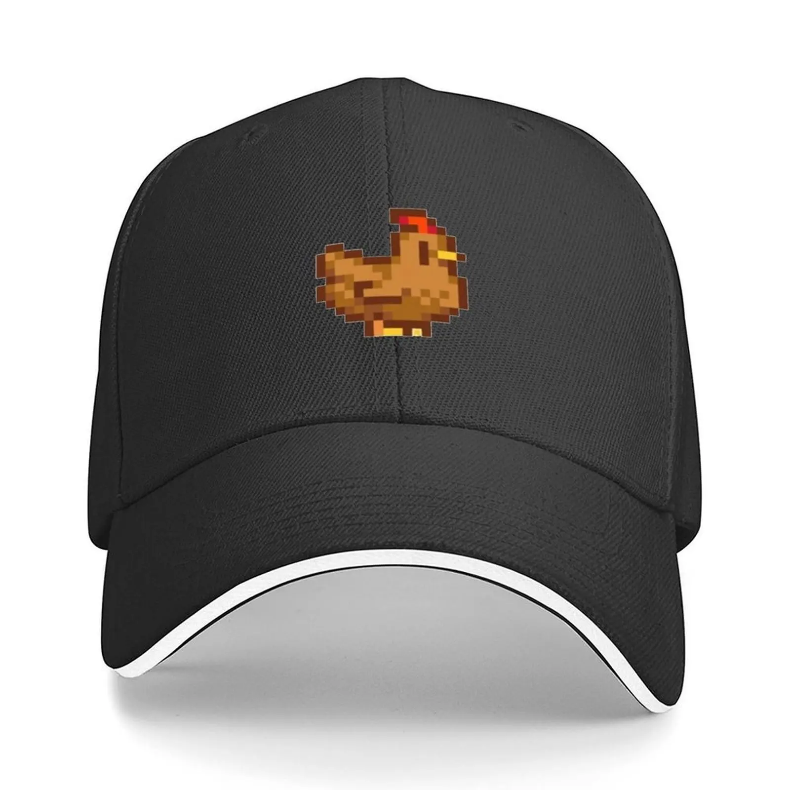 

Stardew valley brown chicken pixel Baseball Cap Golf Hat Man designer cap Luxury Hat Fishing cap Ladies Men's