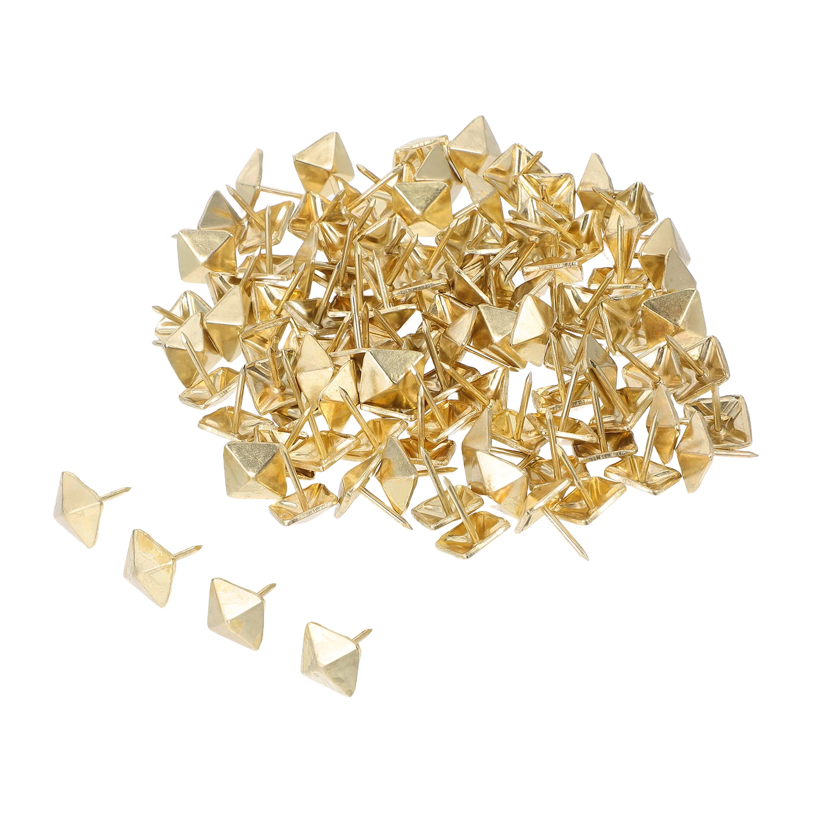 

100Pcs Extended Length Sofa Tacks Decorative Metal Push Pins for Thick Wood Furniture Walls Bulletin Boards Notice Boards