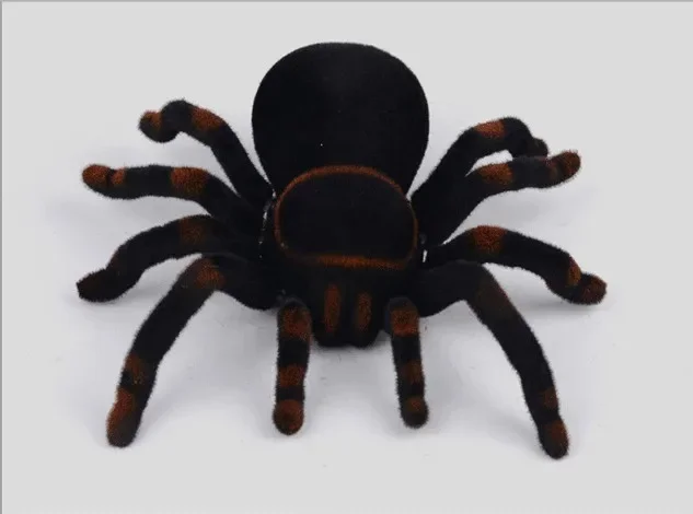 [Grappig] Elektronische Afstandsbediening Voor Huisdieren Flash Tarantula Eyes Shine Smart 4ch Rc Black Spider Speelgoed Lastige Practische Grappen Model Speelgoed