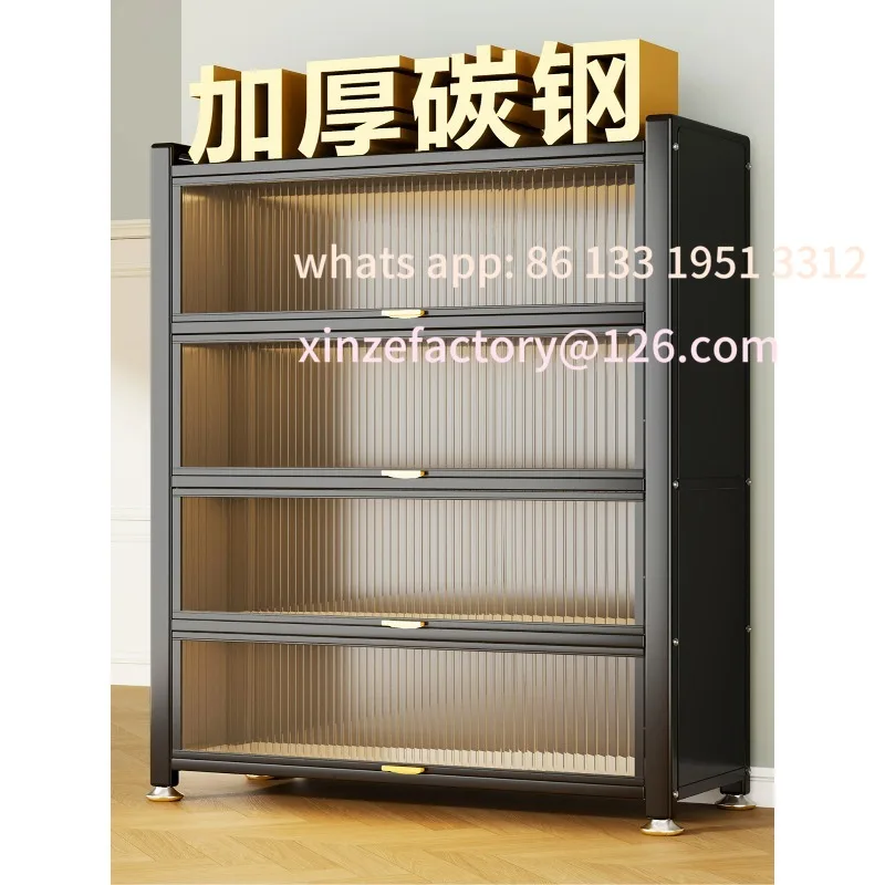 

Shoe cabinet steel household door integrated multi-layer locker entrance entrance large capacity floor dust-proof shoe rack