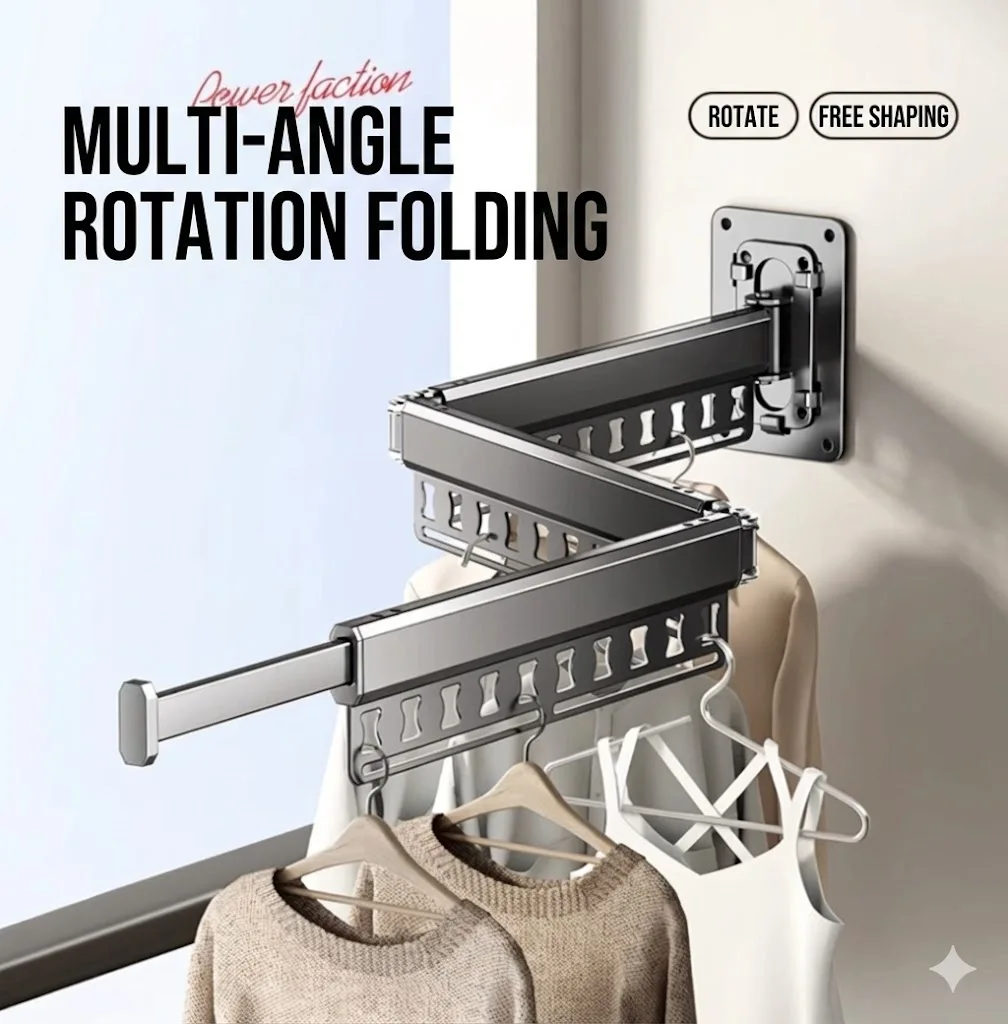 

Складная, вращающаяся сушилка для белья без сверления