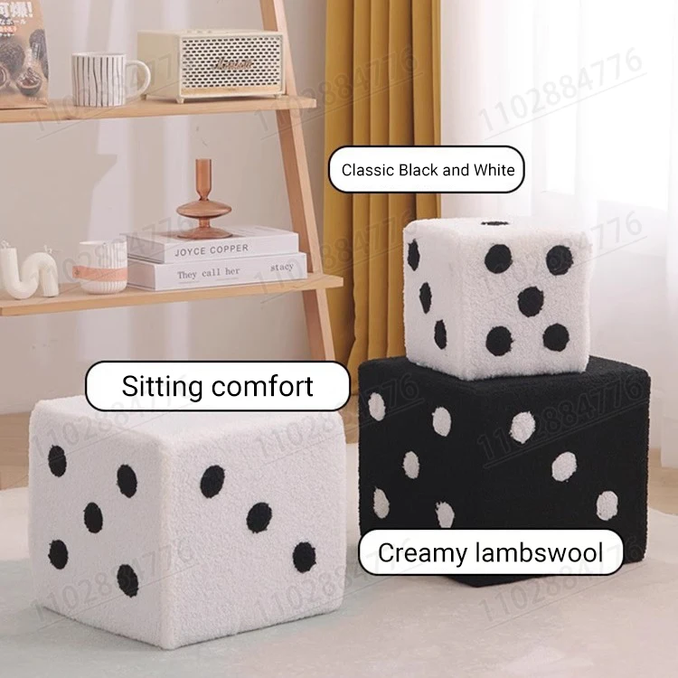 Changing Shoes Stool Home Doorway Living Room Low Bench Dice Stool Creative Children\'s Sieve Sofa Foot