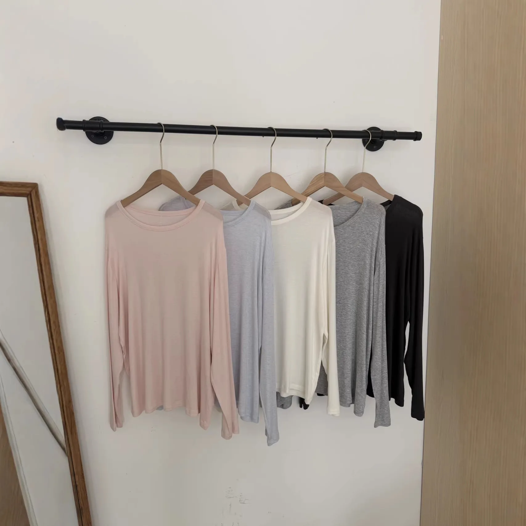 2026 Women Long Sleeve Soft T Shirts Model Wool Slik Blending Tees See Through Pullovers T Shirts Tops For Women Clothes