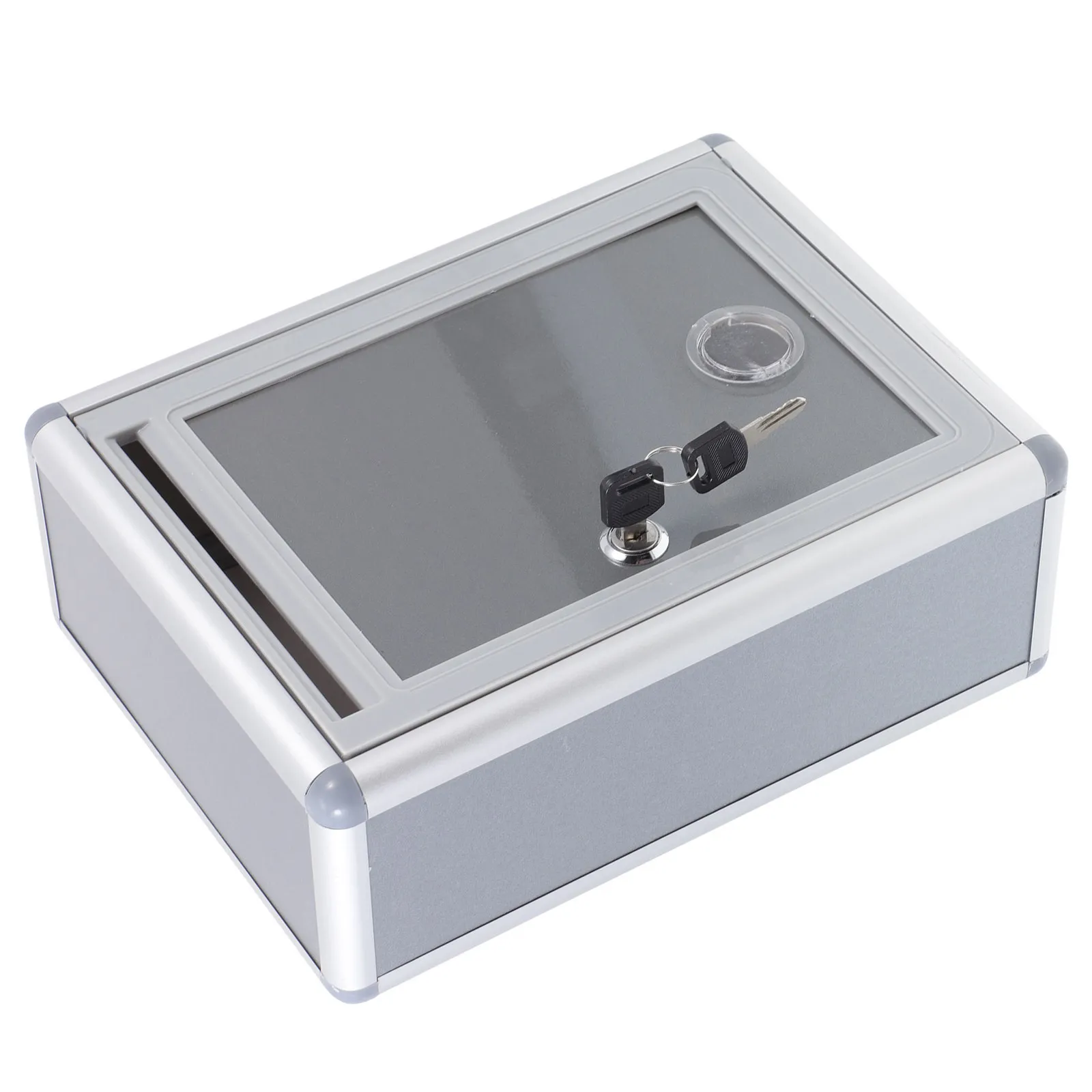 

Secure Lockable Suggestion Case Heavy Duty Metal Construction for Organizational Feedback Fundraising Office Household