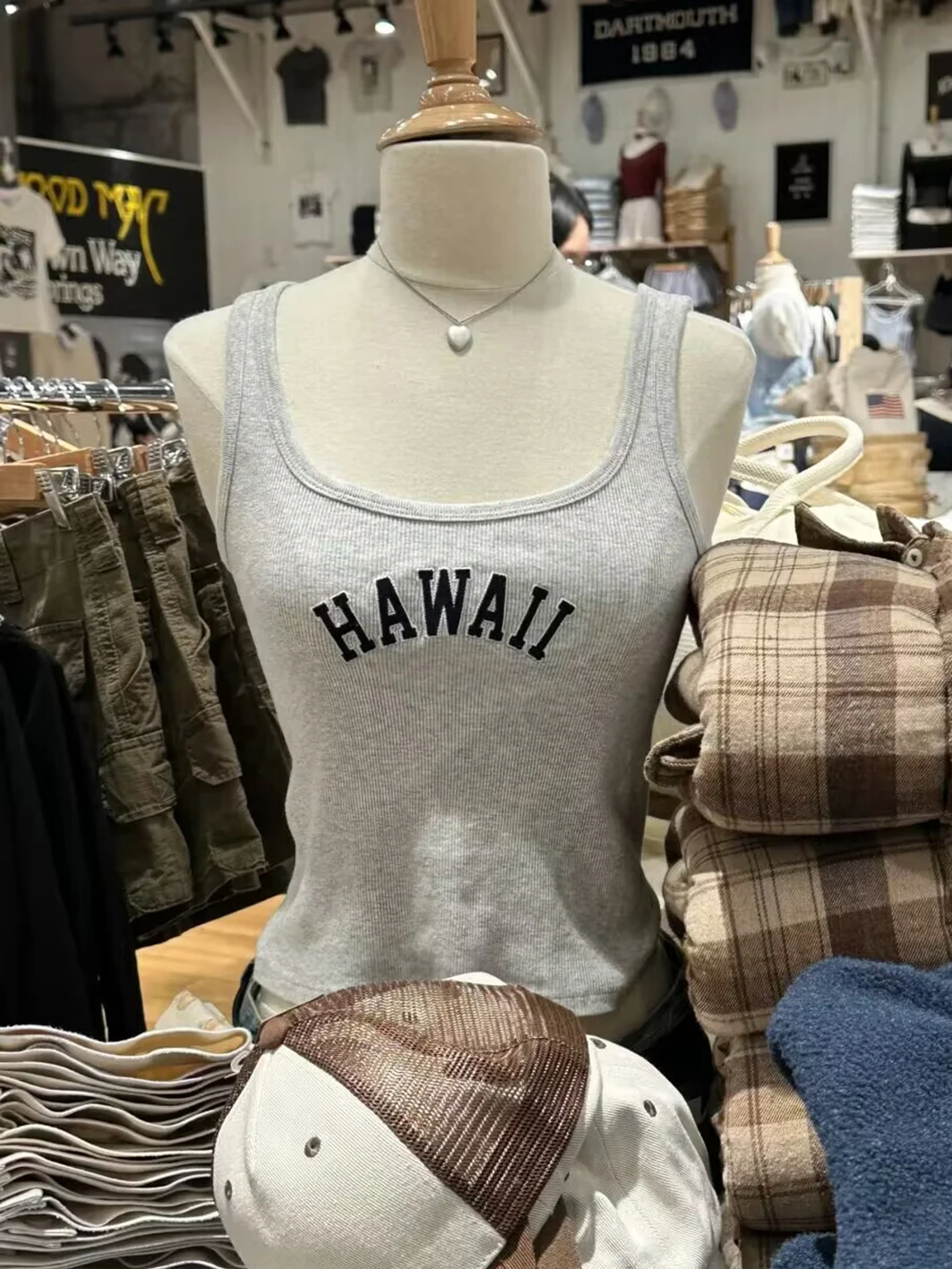 

Letter Embroidery Slim Tank Tops Summer Fashion U Collar Screw Thread Cotton Crop Top for Woman Casual Sweet Vintage Y2k Vest