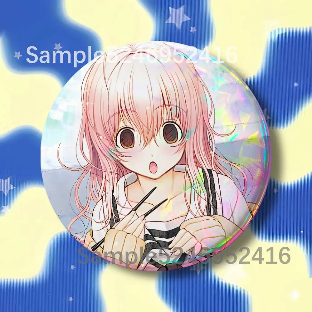 Aoi Mukou T-Totono Game Laser Badge Runde Kreative Anstecknadel Brosche Nischendesign Brosche für Rucksack Reversnadeln Accessoires – Detail 5