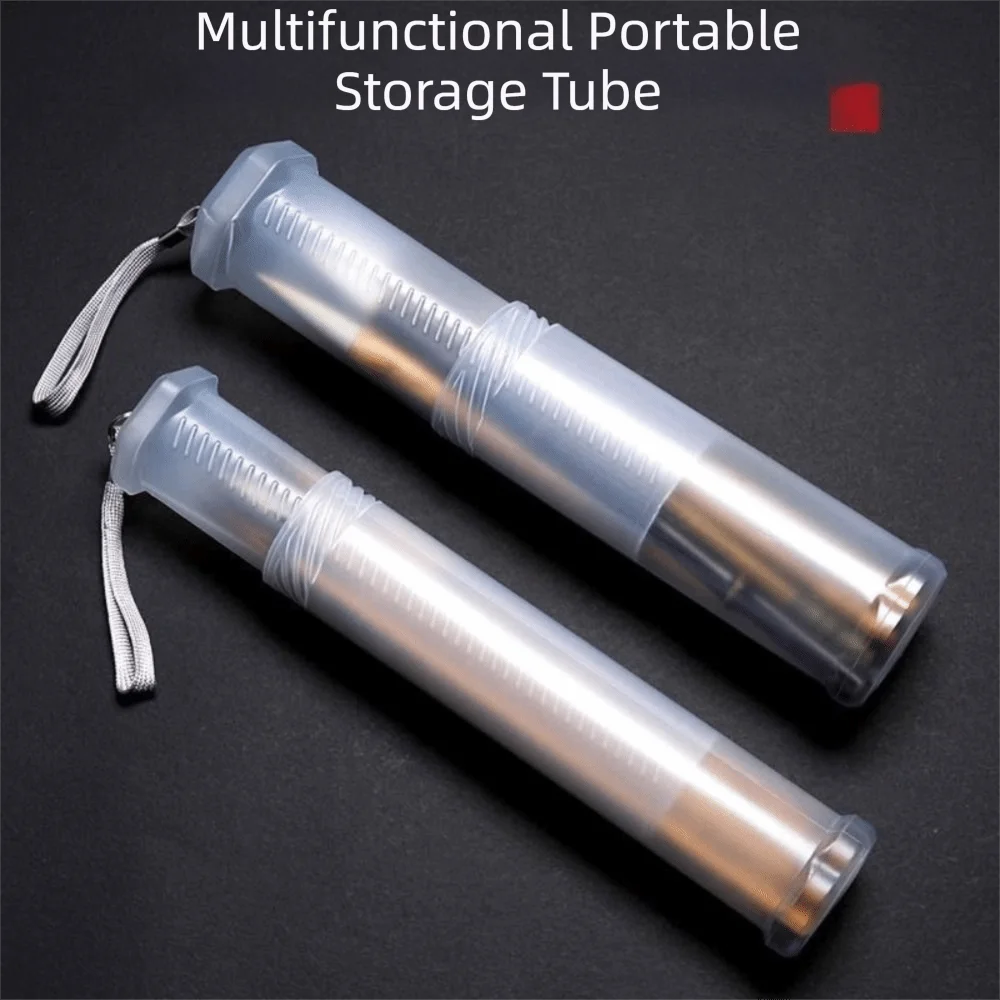 Adjustable Height Retractable Pencil Holder Clear Plastic Transparent Telescopic Pen Holder Dustproof With Lid