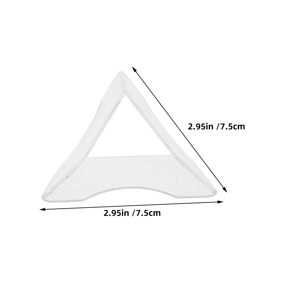 24 pezzi supporto per cubo triangolare trasparente espositore stabile base in plastica per sfere di cristallo pietre preziose rack puzzle