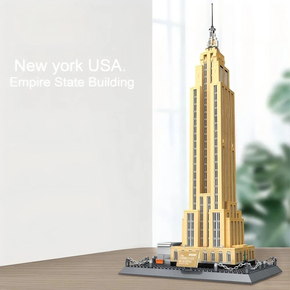 EUA Kit de construção de monumentos arquitetônicos - Coleção de modelos icônicos para DIY, decoração de casa e exibição cultural
