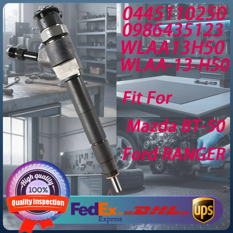 

0445110250 WLAA-13-H50 0986435123 Diesel Fuel Injector Suitable For Mazda Mazda BT-50 and Ford Ranger II Engine