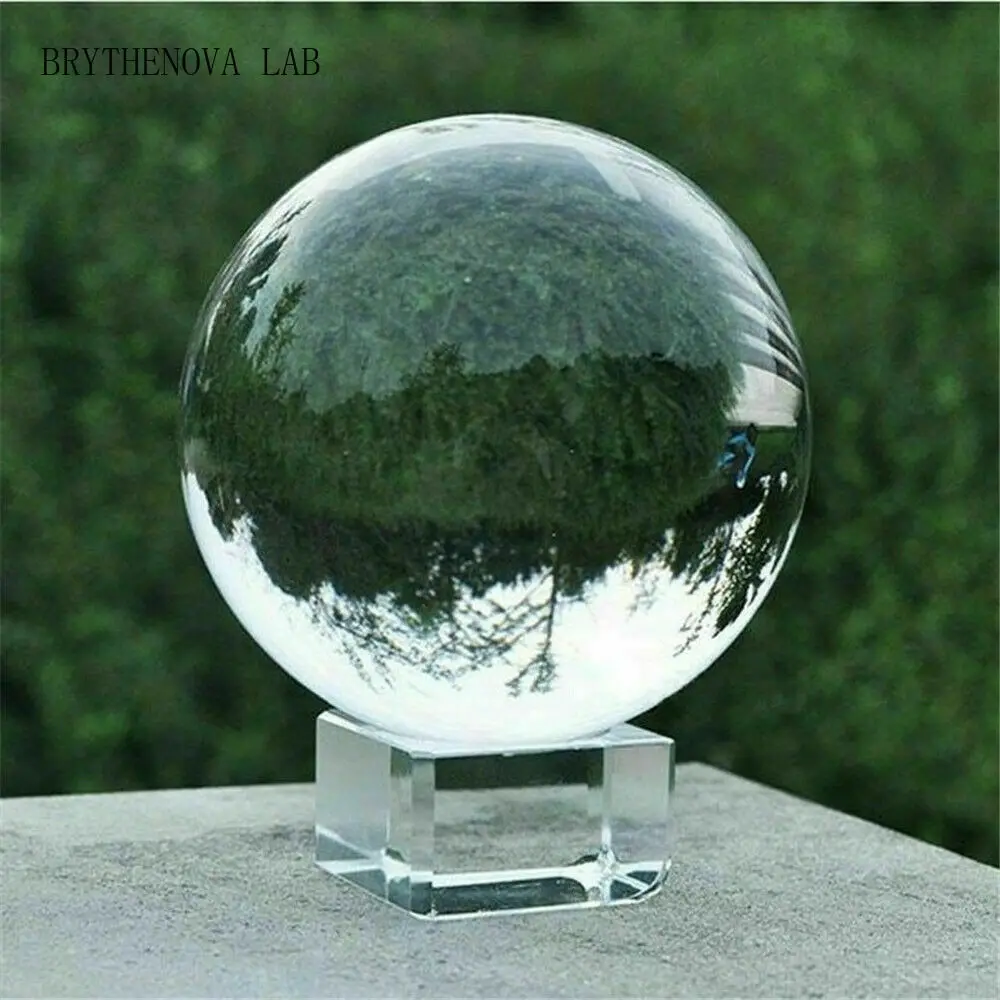 60/80mm K9 Crystal Clear Photography Crystal Sphere Ball Decoration Lens Photo + Stand