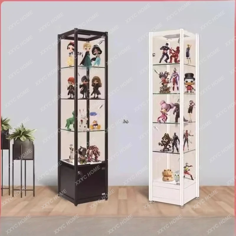 Y1 Figure Display Cabinet Household Model Toys Cosmetics Gift Display Storage Transparent Glass Cabinet