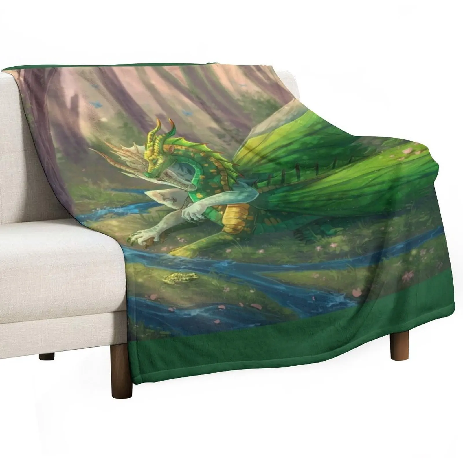 

Wings of Fire - Sundew and Willow Throw Blanket Custom Furrys Soft Plush Plaid Baby Blankets