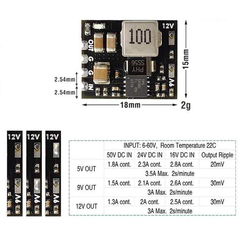 MICRO BEC 6-60V To 5V/9V/12V Step-Down Regulator Module For FPV Racing Drone RC Model Airplane Helicopter