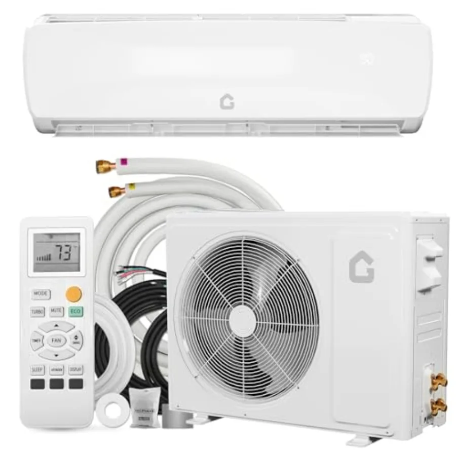 

12000 BTU Mini Split Air Conditioner Heat Pump System, 19 SEER2 Inverter Mini Split AC/Heating System, Ductless Wall Mount AC U