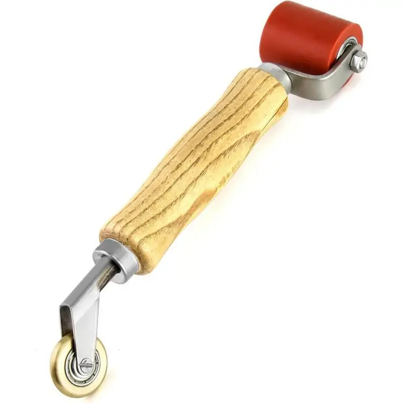 1PC PVC Film Welding Silicone Roller Double Head Dual Shaft Pressure Wheel for Membrane Edge Welding Laminating Tool Accessory