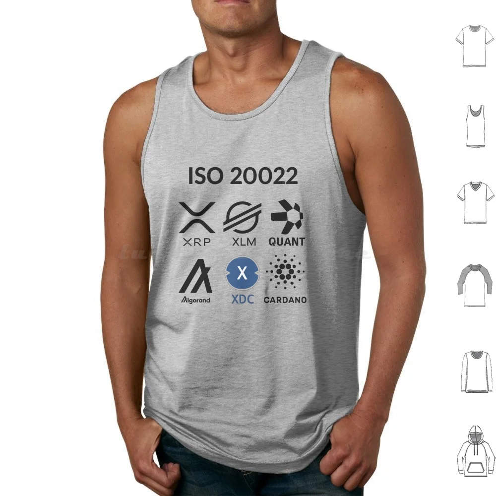 Iso 20022 Quant Xrp Xlm Xdc Ada Algo Camisetas sin mangas Chaleco sin mangas Iso20022 Finanzas El estándar Qnt Xrp Xlm Xdc Algo Algorand