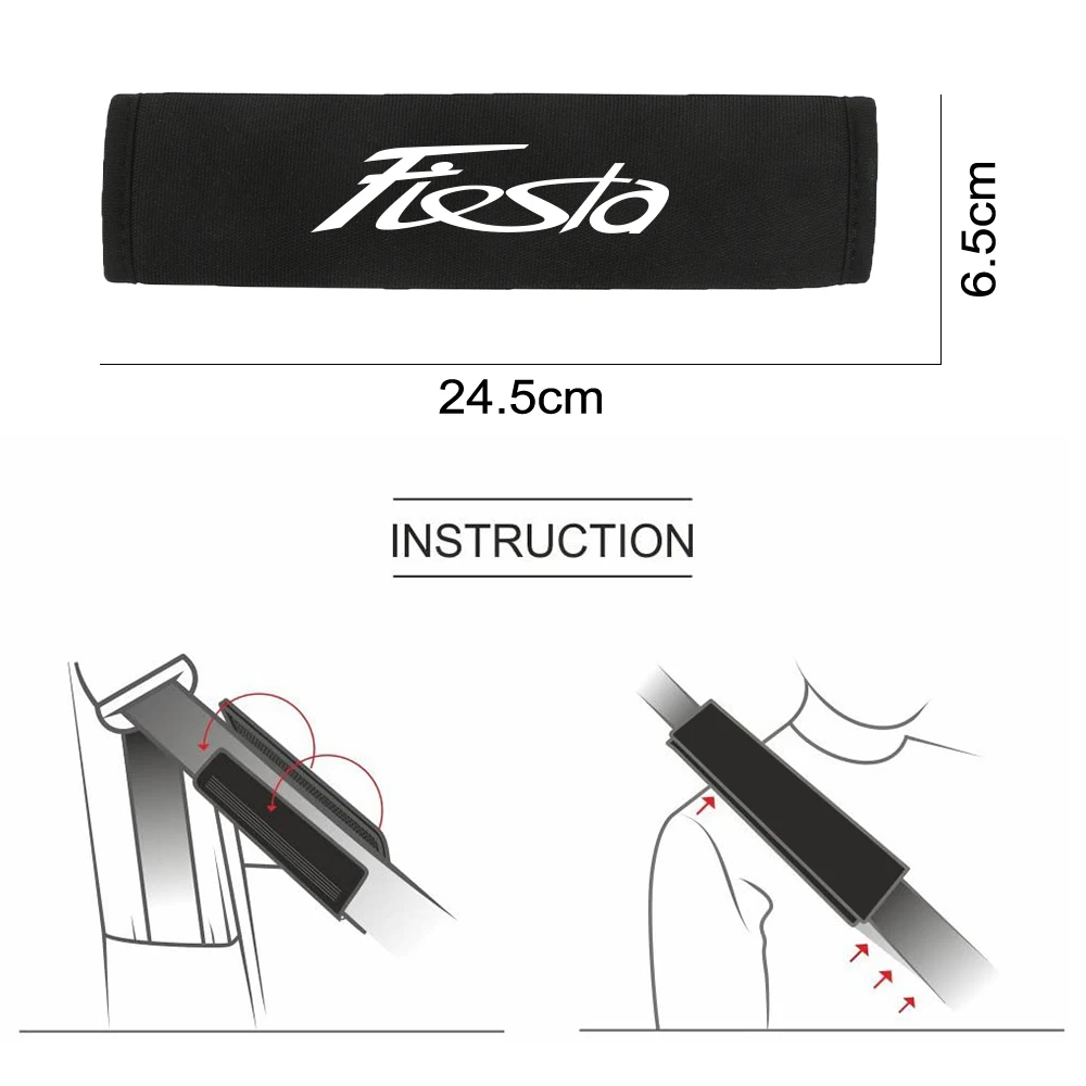 For Ford Fiesta mk7 mk5 mk8 mk4 mk6 1995-2011 2012 2013-2023 Styling Accessories Car Seat Belt Cover Safety Belt Cover Pad