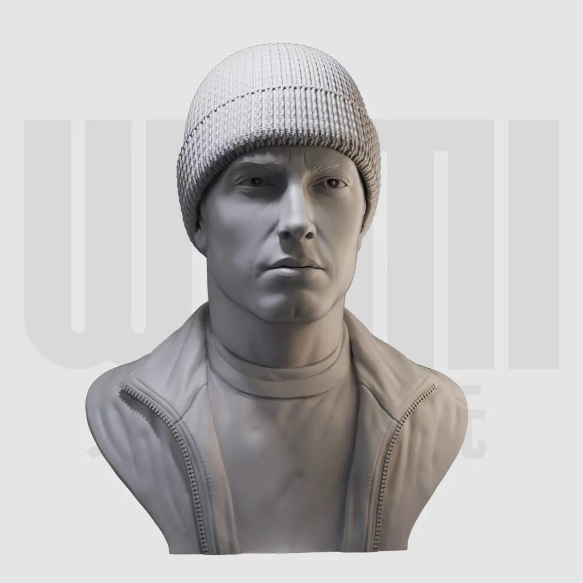 

1/10 Marshall bust American rapper resin white model GK figure model