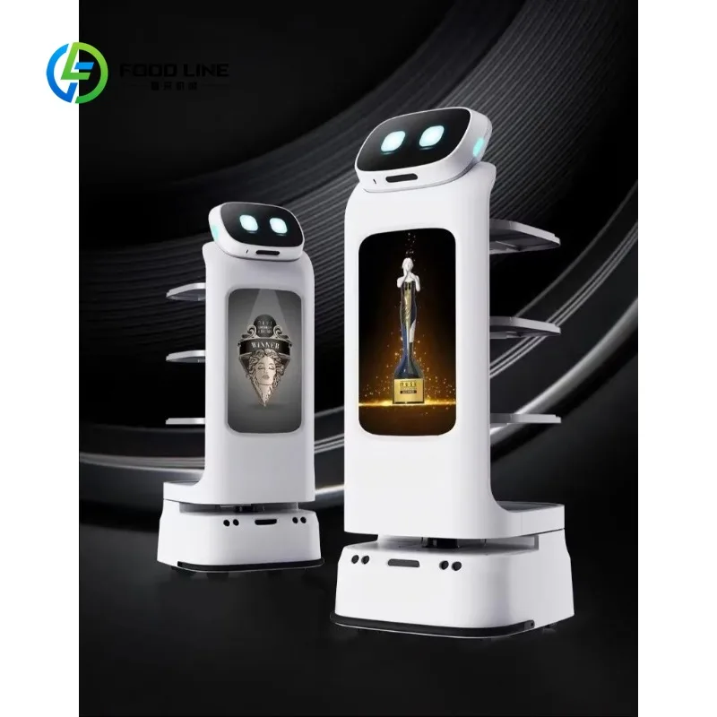 Customized High Quality Intelligent Human Robot Assistant Robotic Machine Commercial Reception Robot Waiter Server Restaurant