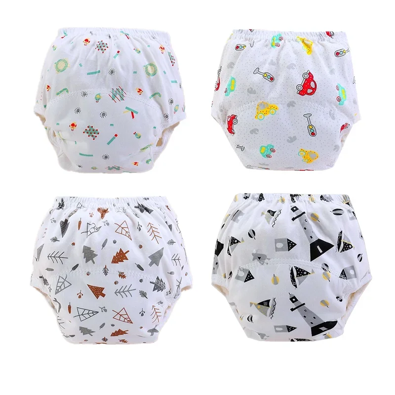 Baby Diapers Reusable Cloth Nappies Waterproof Newborn Cotton Diaper Cover for Children Training Pants Potty Underwear