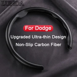 New Ultra-thin Car Steering Wheel Cover Carbon Fiber Pattern Non-slip For Dodge Ram 1500 Viper Magnum Caravan Charger RAM