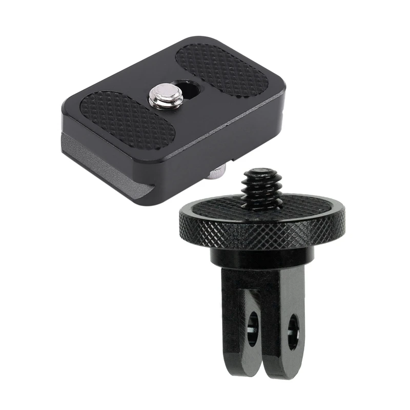 PU-25-Placa de liberación rápida Universal, adaptador de montaje de cámara para ecoth Gopro, Arca Swiss, estándar QR