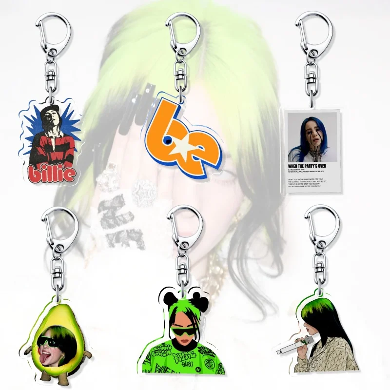 Брелок-подвеска-billie-icon-teen-queen-Талантливый-музыкальный-мейстер-акриловый-брелок-дерзкий-кулон-коллекция-для-фанаток-kingring-bag