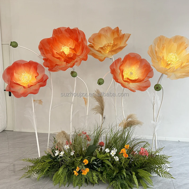 

Customized Giant Artificial Flower Colorful with Lights for Wedding and Home Decoration Artificial Flower