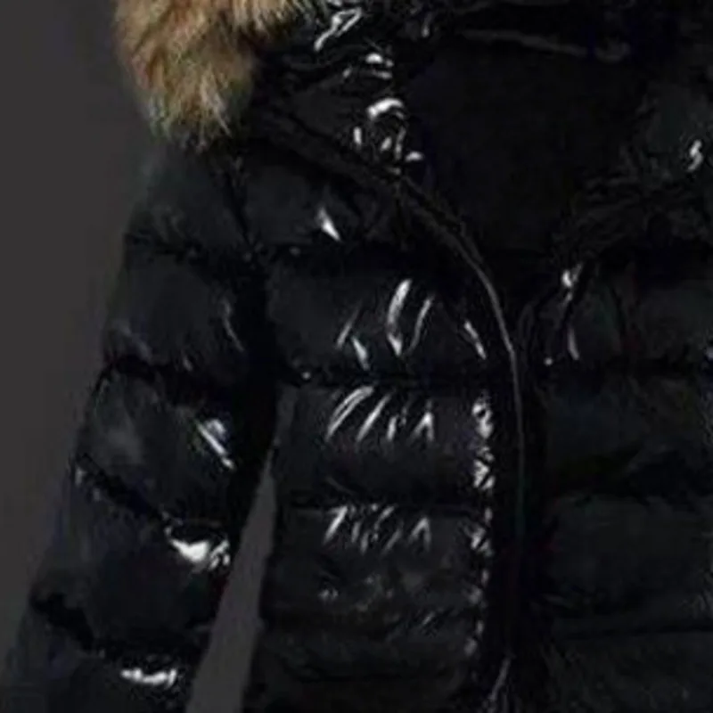 Women Winter Fashion Casual Slim Short Padded Faux Fur Collar With Non Removable Hooded Warm Female Zipper Thicken Coat