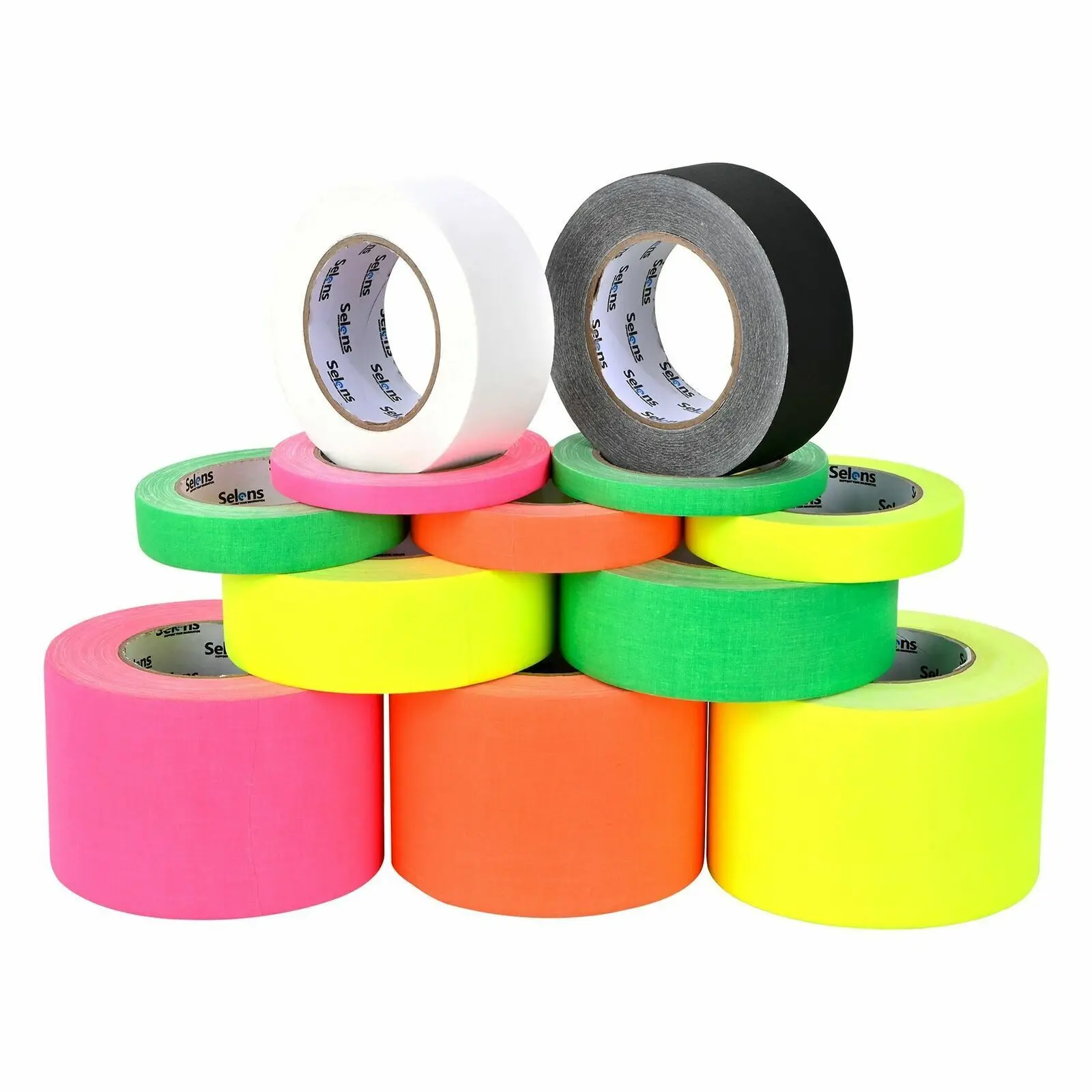 

Selens Photography Strong Adhesive Fluorescent Fabric Tape Matte Theater Marking Seamless Adhesive Fluorescent Strip Halloween