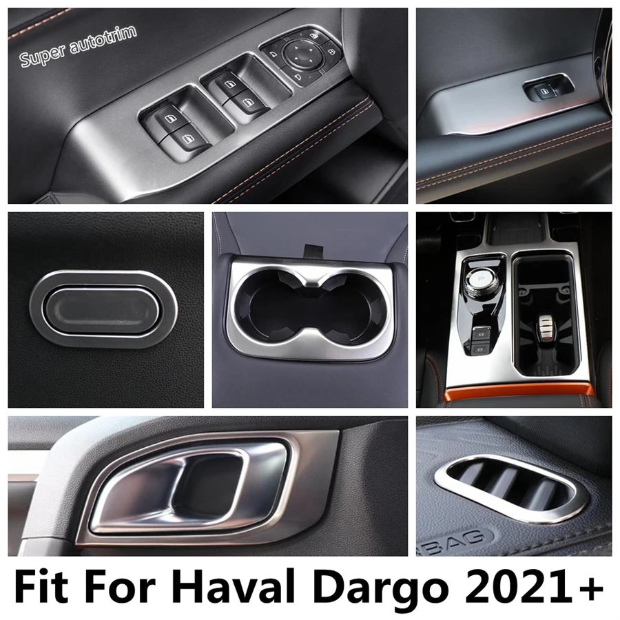 

Gear Shift Water Cup Holder / Dashboard AC Air Vents / Window Lift / Glove Box Cover Trim Accessories For Haval Dargo 2021 2022