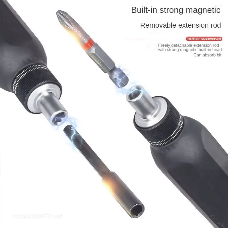Imagem -04 - Xiaomi-conjunto de Chave de Fenda de Catraca com Haste de Extensão 37 em Ferramenta Manual Punho de Catraca Chave Reparação de Soquete Ferramentas Combinadas Bit