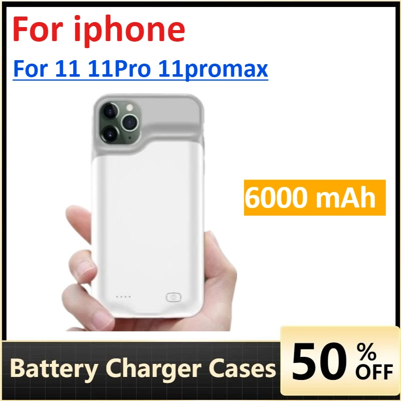 

6000mAh Battery Charger Case for IPhone 11 IPhone 11Pro IPhone 11promax External Battery Portable Power Bank