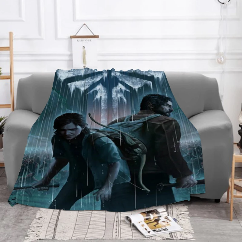 

Children's Blanket Sofa Winter Game the Last of Us Furry Fluffy Soft Blankets & Throws Machine Washable Throw Bed Baby Fleece