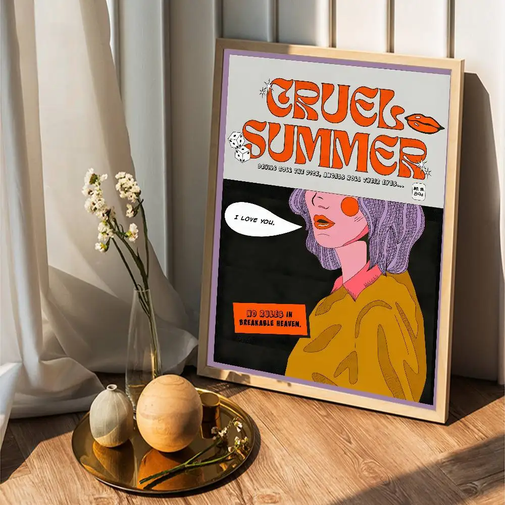 تايلور الهبي جدار اللوحة كلمات غلاف الألبوم الفن الصيف كاريكاتير المشارك ديكور المنزل لغرفة المعيشة غرفة نوم الهدايا #5