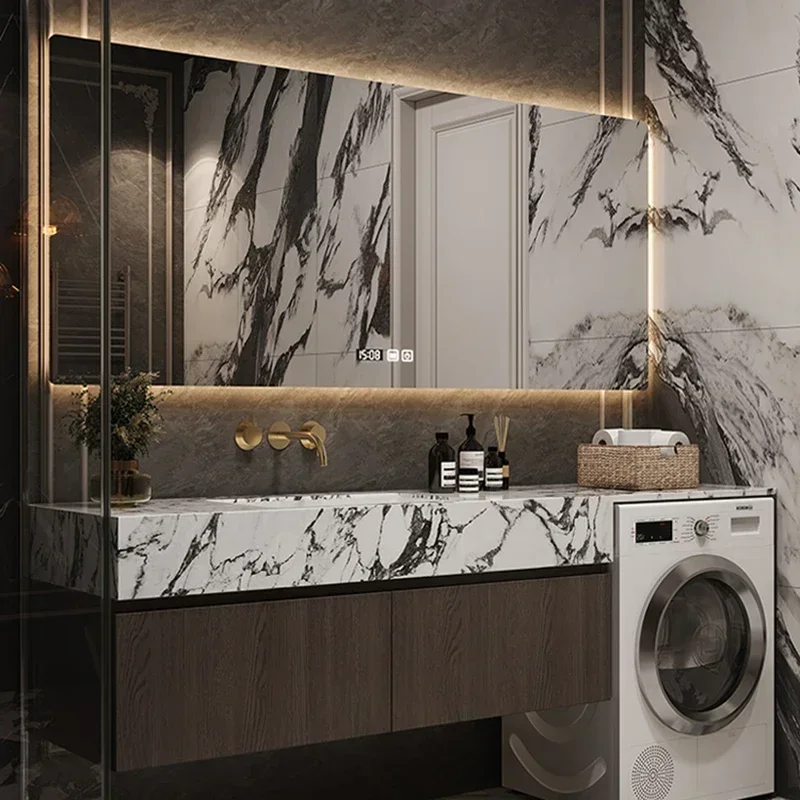Double Washbasin Cabinet Multipurpose Multifunction Furniture Bathroom Sinks Wall Pharmacy Storage Gabinete Station Column Wc