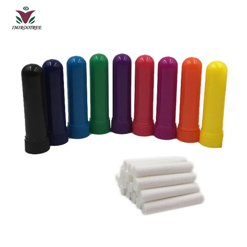 10 Color China Manufacturer Thicker Blank Nasal Inhaler Sticks Plastic Aromatherapy Inhaler Container