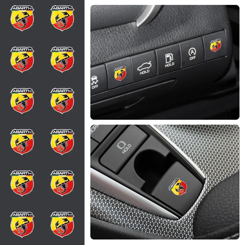 Car Stickers Car-Styling Logo Interior Decorative Accessories For Abarth Freemont Strada 500x Grande Punto Ducato Stilo Palio