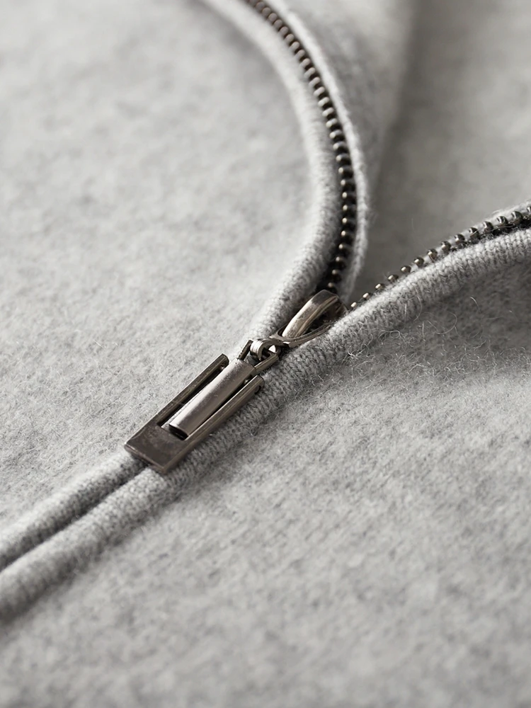 

TLOML новый мужской трикотаж из 100% мериносовой шерсти на молнии с цветными блоками жаккардовый кардиган кашемировый свитер осень-зима мягкое удобное пальто