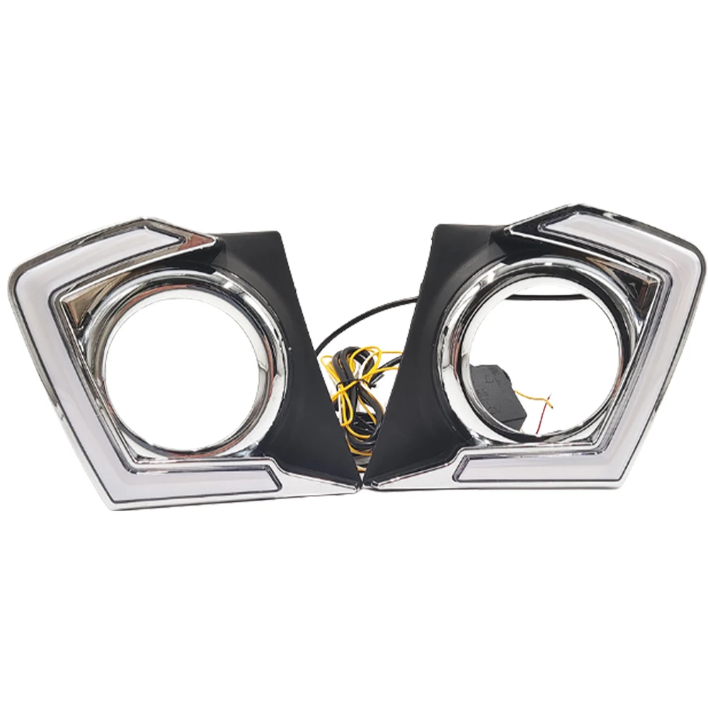 

2Pcs Car LED Daytime Running Light DRL Lamp For Mitsubishi Triton L200 2015 2016 2017 2018 Dimming Function Fog lamp Car Parts