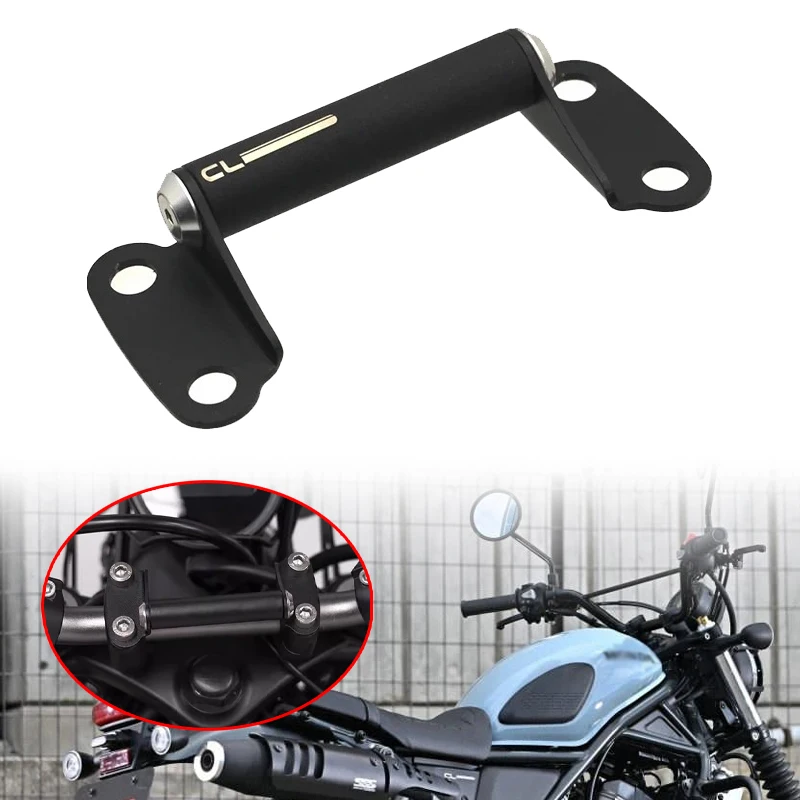 

Motorcycle CNC Accessories Aluminium Handlebar Mobile Navigation Bracket For Honda CL250 CL300 CL500 2023 GPS Navigation Holder