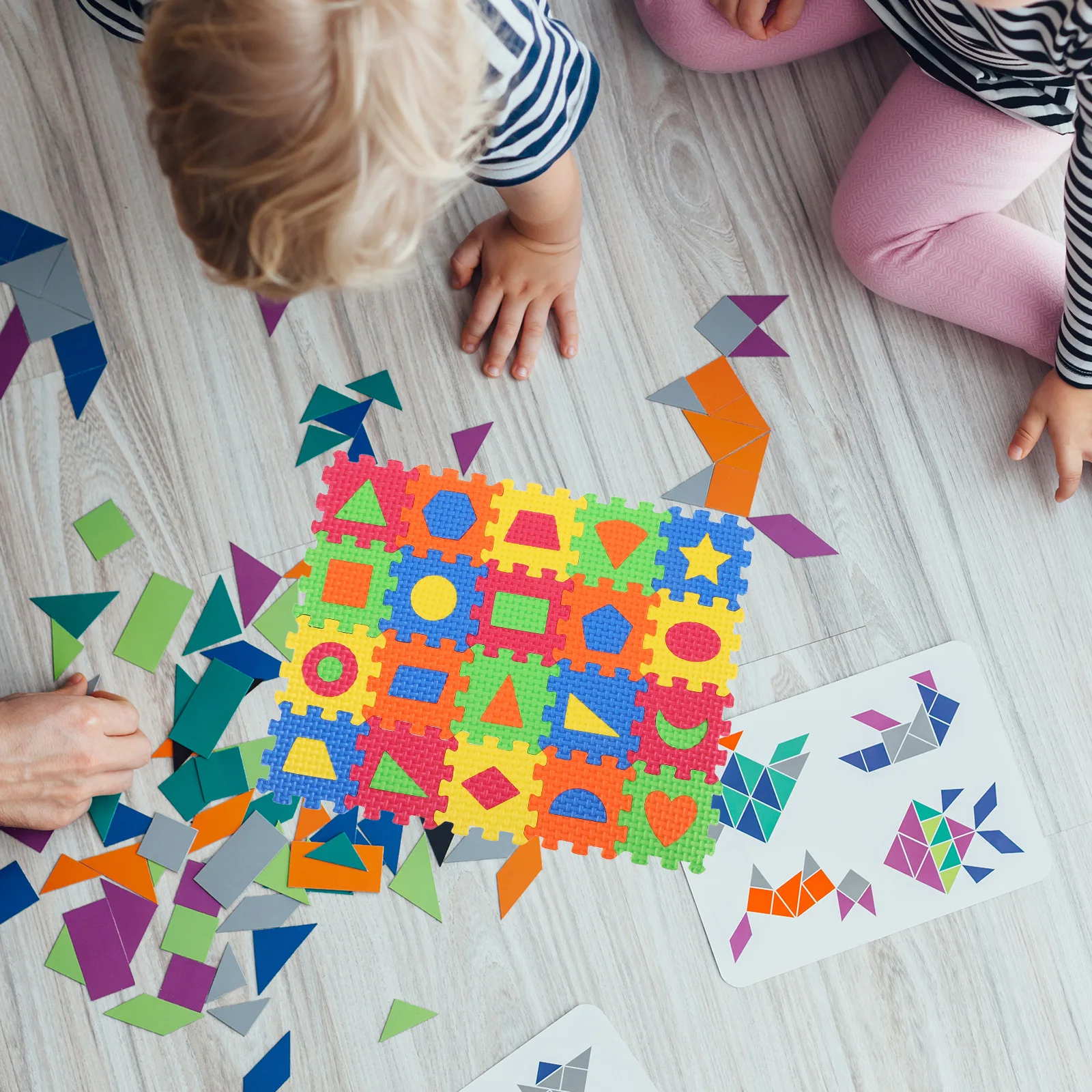 Mini tapis de Puzzle en mousse, 60 pièces, tapis de jeu pour bébé, carreaux de sol doux Eva rampants, tapis de protection coloré pour bébé