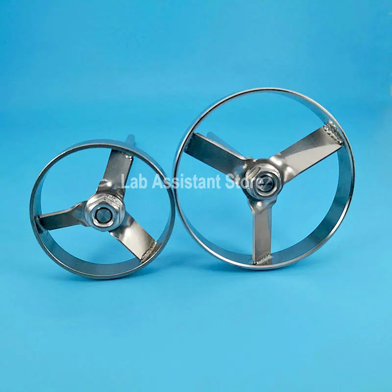 1set Lab Stainless Steel OD50mm/60mm/80mm/100m Turbine Agitator Blade Round Mixing Disc with Stirring Rod