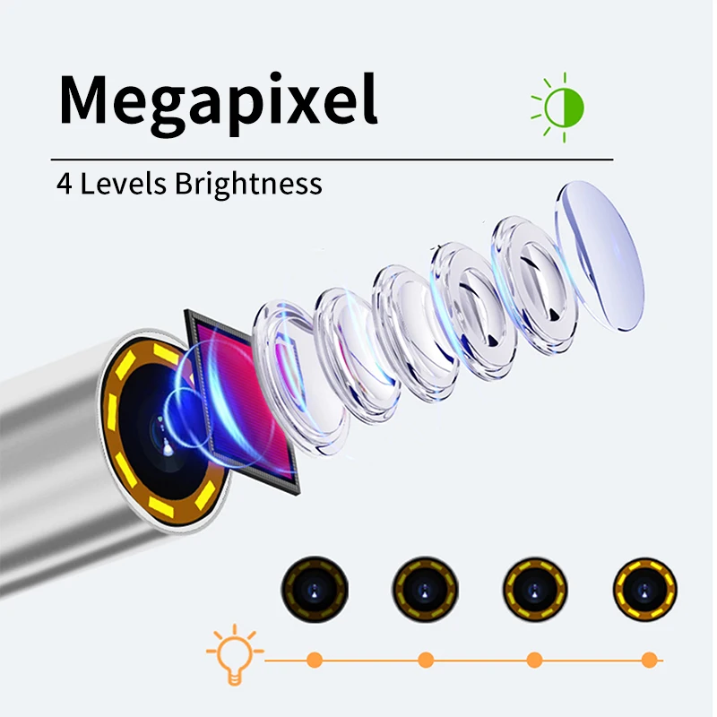 CT40 Best Selling Borescope 2.8/4/6mm Inspection Borescope Camera HD Quality Articulated Video Endoscope with Fiber Optic Lens